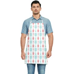 Spatula Spoon Pattern Kitchen Apron by GardenOfOphir