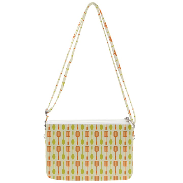 Spatula Spoon Pattern Double Gusset Crossbody Bag