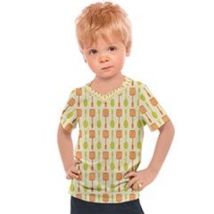 Spatula Spoon Pattern Kids  Sports Tee