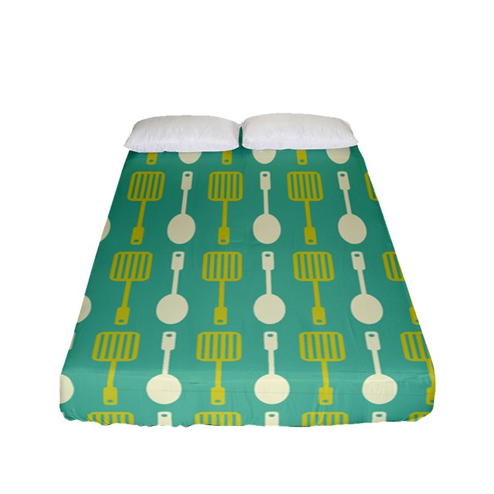 Spatula Spoon Pattern Fitted Sheet (Full/ Double Size)