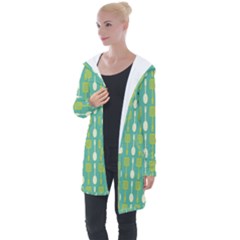 Spatula Spoon Pattern Longline Hooded Cardigan by GardenOfOphir