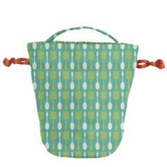 Spatula Spoon Pattern Drawstring Bucket Bag by GardenOfOphir