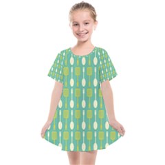 Spatula Spoon Pattern Kids  Smock Dress by GardenOfOphir