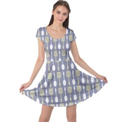 Spatula Spoon Pattern Cap Sleeve Dress by GardenOfOphir