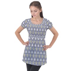 Spatula Spoon Pattern Puff Sleeve Tunic Top by GardenOfOphir