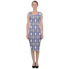 Spatula Spoon Pattern Sleeveless Pencil Dress by GardenOfOphir