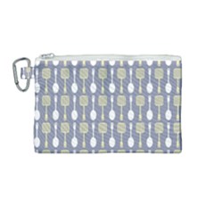 Spatula Spoon Pattern Canvas Cosmetic Bag (medium) by GardenOfOphir