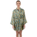 Spatula Spoon Pattern Long Sleeve Satin Kimono View1