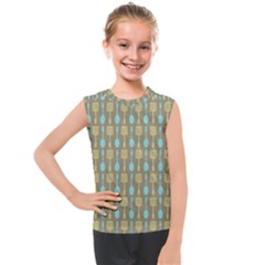 Spatula Spoon Pattern Kids  Mesh Tank Top by GardenOfOphir