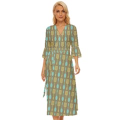 Spatula Spoon Pattern Midsummer Wrap Dress by GardenOfOphir