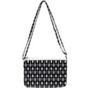 Black And White Spatula Spoon Pattern Double Gusset Crossbody Bag View2