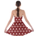 Red And White Kitchen Utensils Pattern Strapless Bra Top Dress View2