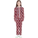 Red And White Kitchen Utensils Pattern Kids  Tracksuit View1