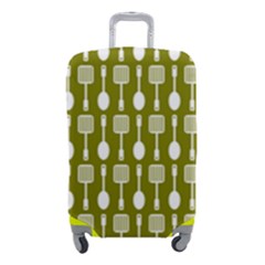 Olive Green Spatula Spoon Pattern Luggage Cover (small) by GardenOfOphir