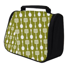 Olive Green Spatula Spoon Pattern Full Print Travel Pouch (small) by GardenOfOphir