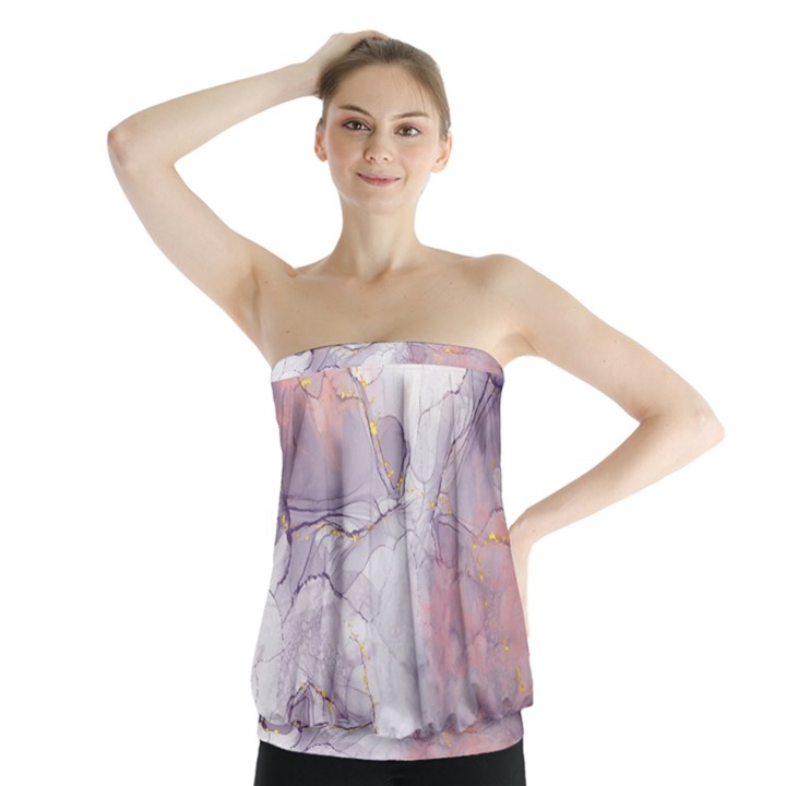 Liquid Marble Strapless Top