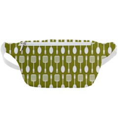 Olive Green Spatula Spoon Pattern Waist Bag  by GardenOfOphir