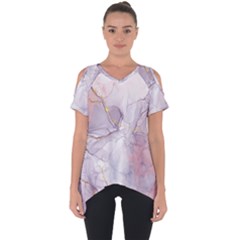 Liquid Marble Cut Out Side Drop Tee by BlackRoseStore