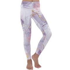 Liquid Marble Kids  Lightweight Velour Classic Yoga Leggings by BlackRoseStore