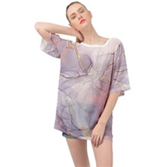 Liquid Marble Oversized Chiffon Top by BlackRoseStore