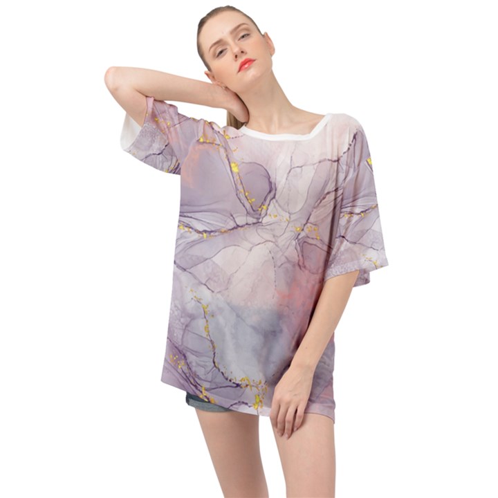 Liquid Marble Oversized Chiffon Top