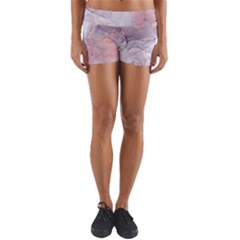 Liquid Marble Yoga Shorts by BlackRoseStore