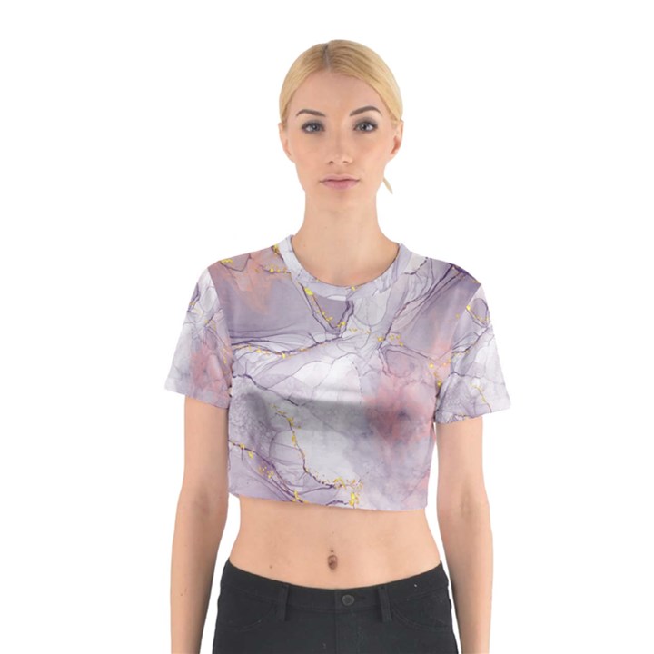 Liquid Marble Cotton Crop Top