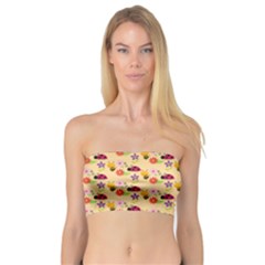 Colorful Ladybug Bess And Flowers Pattern Bandeau Top by GardenOfOphir