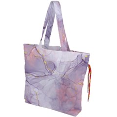 Liquid Marble Drawstring Tote Bag by BlackRoseStore