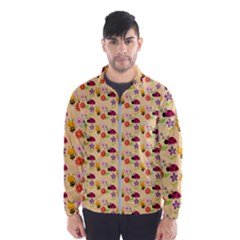 Colorful Ladybug Bess And Flowers Pattern Men s Windbreaker by GardenOfOphir