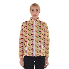 Colorful Ladybug Bess And Flowers Pattern Women s Bomber Jacket by GardenOfOphir