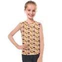 Colorful Ladybug Bess And Flowers Pattern Kids  Mesh Tank Top View1