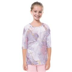 Liquid Marble Kids  Quarter Sleeve Raglan Tee