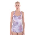 Liquid Marble Boyleg Halter Swimsuit  View1