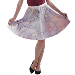 Liquid Marble A-line Skater Skirt by BlackRoseStore