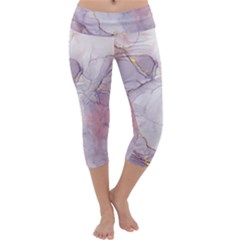 Liquid Marble Capri Yoga Leggings by BlackRoseStore