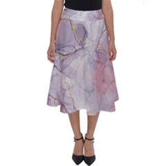 Liquid Marble Perfect Length Midi Skirt by BlackRoseStore