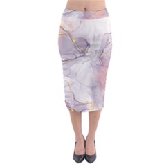 Liquid Marble Midi Pencil Skirt by BlackRoseStore