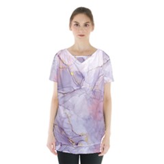 Liquid Marble Skirt Hem Sports Top by BlackRoseStore