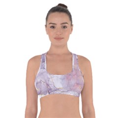 Liquid Marble Cross Back Sports Bra by BlackRoseStore