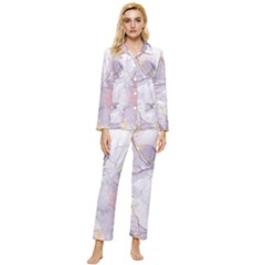 Liquid Marble Womens  Long Sleeve Velvet Pocket Pajamas Set by BlackRoseStore