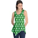 Green And White Kitchen Utensils Pattern Sleeveless Tunic View1