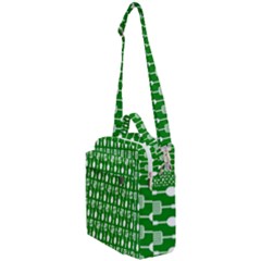 Green And White Kitchen Utensils Pattern Crossbody Day Bag by GardenOfOphir