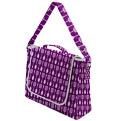 Magenta Spatula Spoon Pattern Box Up Messenger Bag by GardenOfOphir