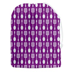 Magenta Spatula Spoon Pattern Drawstring Pouch (3xl) by GardenOfOphir