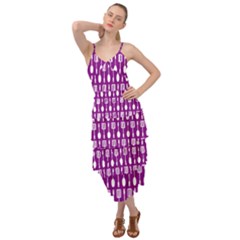 Magenta Spatula Spoon Pattern Layered Bottom Dress by GardenOfOphir