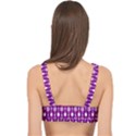 Magenta Spatula Spoon Pattern Cage Up Bikini Top View2