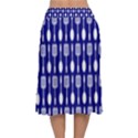 Indigo Spatula Spoon Pattern Velvet Flared Midi Skirt View2