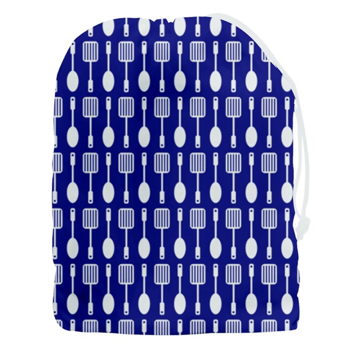 Indigo Spatula Spoon Pattern Drawstring Pouch (3XL)