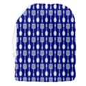 Indigo Spatula Spoon Pattern Drawstring Pouch (3XL) View2